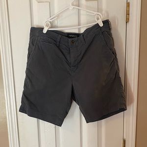 AEO blue flat front shorts